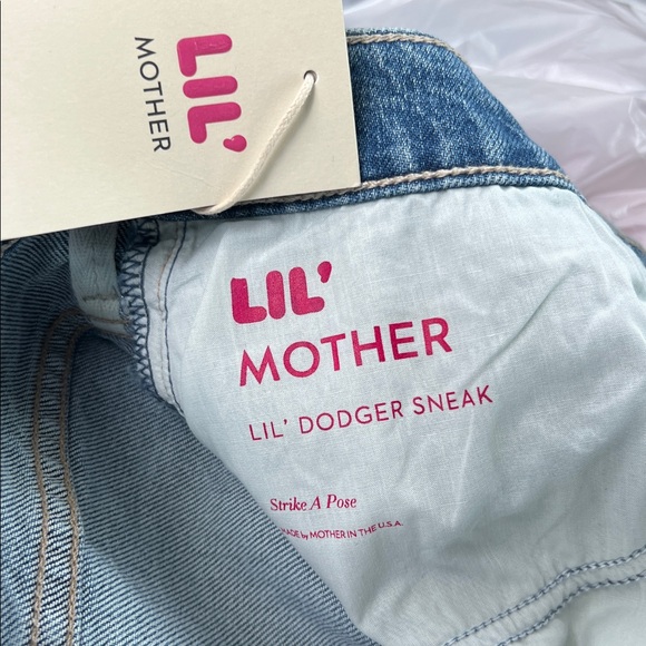 Mother The Dodger High Rise Sneakers Jeans in Wash NWT - Picture 9 of 15